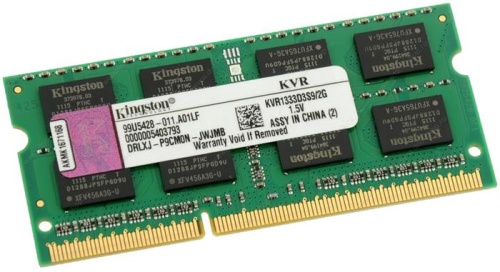 Модуль памяти SO-DIMM DDR3 Kingston 2ГБ KVR1333D3S9/2G Модуль памяти SO-DIMM DDR3 Kingston 2ГБ KVR1333D3S9/2G