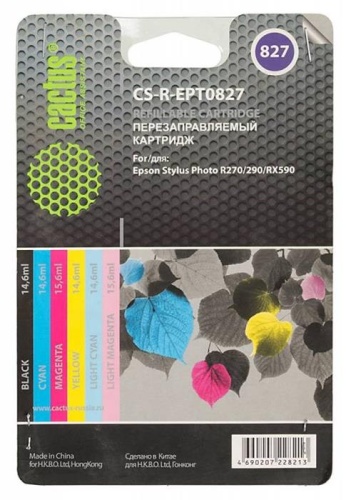 Картридж струйный совместимый Cactus CS-R-EPT0827 Картридж струйный совместимый Cactus CS-R-EPT0827