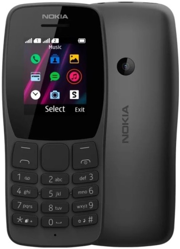 Сотовый телефон GSM Nokia 110 DS TA-1192 Black (16NKLB01A07)