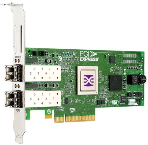 Серв. опция - сет. адаптер Dell 406-BBHB Emulex LPe12002 Dual Channel 8Gb PCIe Host Bus Low Profile