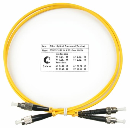 Кабель оптический Cabeus FOP(d)-9-FC-ST-1m Кабель оптический Cabeus FOP(d)-9-FC-ST-1m