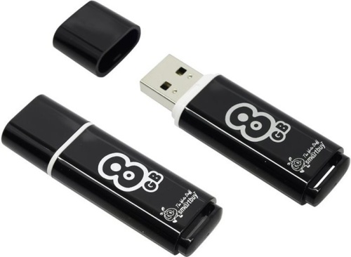 Накопитель USB flash Smart Buy 8Gb Glossy Black (SB8GBGS-K)