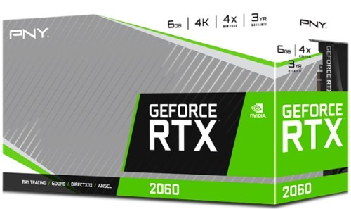 Видеокарта PCI-E PNY 6Gb GeForce RTX2060 Blower (VCG20606BLMPB) RTL фото 4 Видеокарта PCI-E PNY 6Gb GeForce RTX2060 Blower (VCG20606BLMPB) RTL фото 4