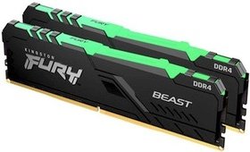   DDR4 Kingston 16Gb (2x8Gb KIT) Fury Beast RGB (KF426C16BBAK2/16)