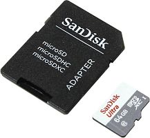 Карта памяти micro SDXC SanDisk 64ГБ Class 10 Ultra SDSQUNB-064G-GN3MA