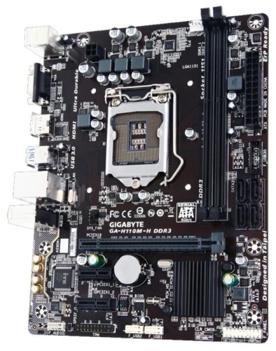 Мат. плата Socket1151 GIGABYTE GA-H110M-H DDR3 фото 2