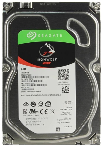 Жесткий диск SATA HDD Seagate 4000Гб IronWolf Guardian NAS ST4000VN008