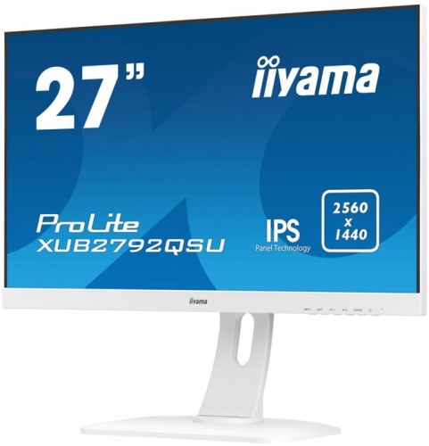 Монитор Iiyama XUB2792QSU-W1 белый фото 3