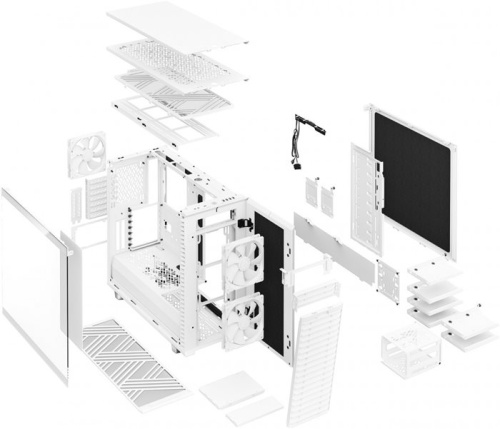 Корпус Miditower Fractal Design Define 7 White Clear TG фото 6