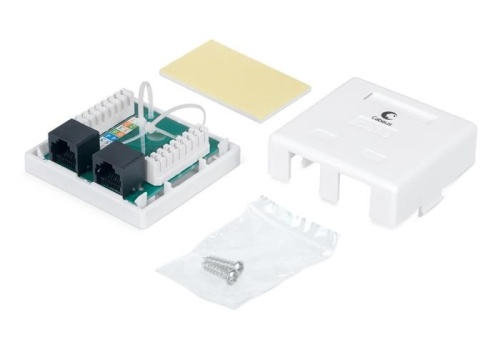 Фурнитура розетка Cabeus WS-8P8C-Cat.6-2 фото 2 Фурнитура розетка Cabeus WS-8P8C-Cat.6-2 фото 2