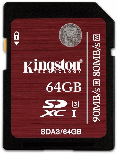 Карта памяти SDXC Kingston 64GB SDA3/64GB