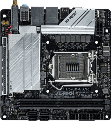 Мат. плата Socket1200 ASRock H570M-ITX/AC