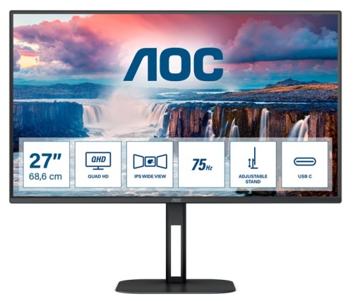 Монитор AOC Q27V5C Black фото 10