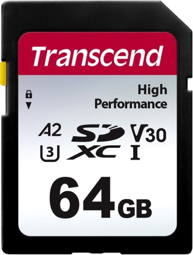 Карта памяти SDXC Transcend 64 Гб V30 A2 TS64GSDC330S Карта памяти SDXC Transcend 64 Гб V30 A2 TS64GSDC330S