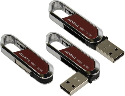 Накопитель USB flash A-DATA 32GB Sport S805 красный (блистер) AS805-32G-RRD