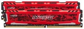 Модуль памяти DDR4 Crucial 16Gb 2x8GB Ballistix Sport LT Red BLS2C8G4D26BFSE