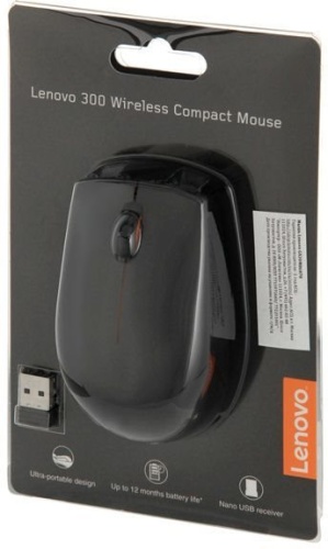 Беспроводная мышь Lenovo 300 Wireless черный/оранжевый GX30M86878 фото 6 Беспроводная мышь Lenovo 300 Wireless черный/оранжевый GX30M86878 фото 6