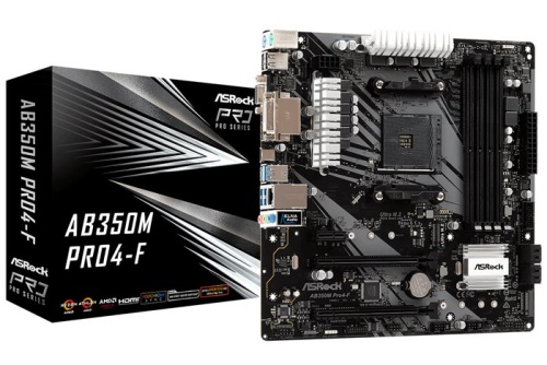 Мат. плата SocketAM4 ASRock AB350M PRO4-F фото 5