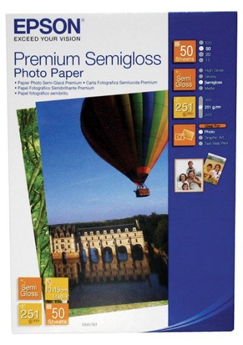 Бумага Epson Premium Semiglossy Photo Paper C13S041765
