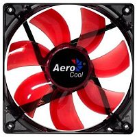 Вентилятор для корпуса Aerocool Lightning 12см Red Edition (красная подсветка)