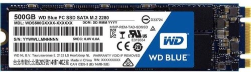 Накопитель SSD M.2 Western Digital 500Gb Blue WDS500G2B0B