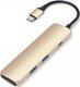  USB3.0 Satechi Slim Aluminum Type-C Multi-Port Adapter ST-CMAG Gold