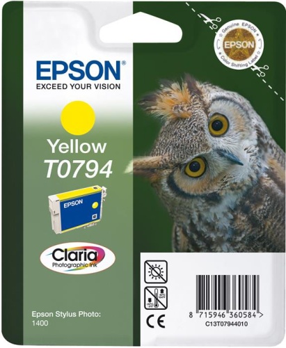 Оригинальный струйный картридж Epson T0794 C13T07944010 желтый