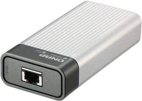 Опция для хранилища данных QNAP QNAP QNA-T310G1T Single port Thunderbolt 3 to single port 10GbE NBASE-T RJ-45 adapter, bus powered, 10Gbps 5Gbps 2.5Gbps 1Gbps 100Mbps фото 2