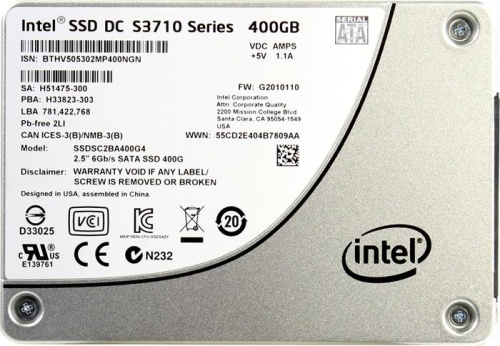 Накопитель SSD SATA 2.5 Intel 400ГБ S3710 Enterprise Series SSDSC2BA400G401