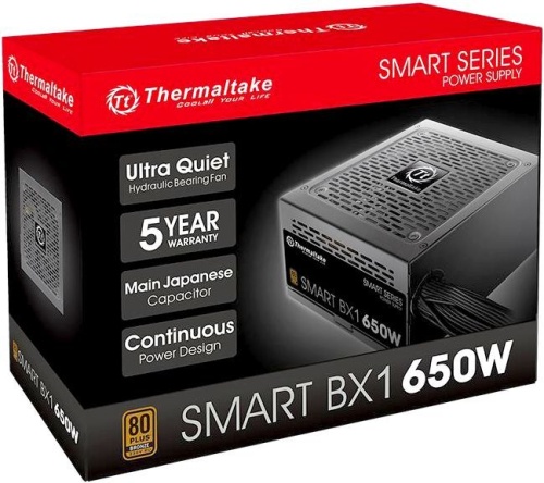 Блок питания Thermaltake 650W Smart BX1 PS-SPD-0650NNSABE-1 фото 8