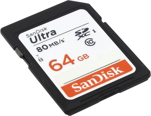 Карта памяти SDXC SanDisk 64Gb Ultra 80 SDSDUNC-064G-GN6IN