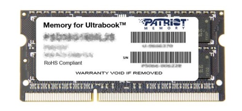 Модуль памяти SO-DIMM DDR3 Patriot Memory 8GB PSD38G1600L2S