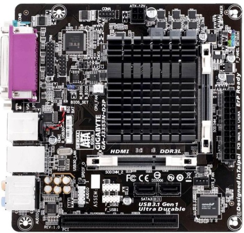 Мат. плата с CPU GIGABYTE GA-J3355N-D2P