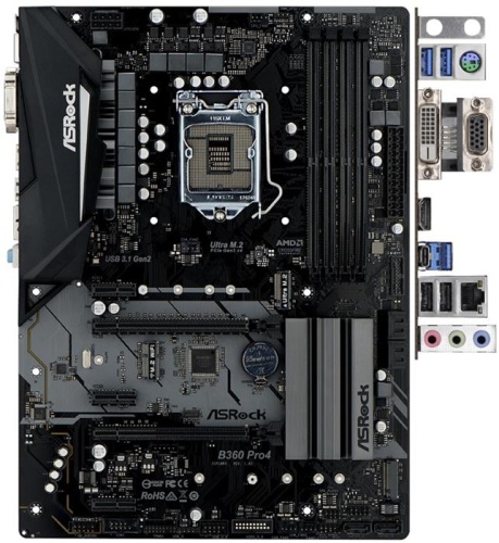 Мат. плата Socket1151v2 ASRock B360 PRO4