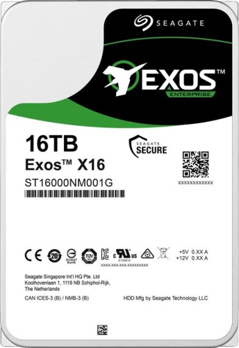 Жесткий диск SATA HDD Seagate 16TB Exos X16 ST16000NM001G