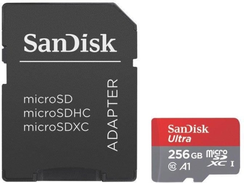 Карта памяти micro SDXC SanDisk 256ГБ Class 10 Ultra Android SDSQUAM-256G-GN6MA