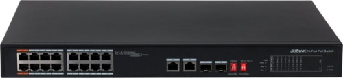 Коммутатор неуправляемый Dahua DH-PFS3218-16ET-135 16x100Mb 2G 2SFP 14PoE+ 135W Коммутатор неуправляемый Dahua DH-PFS3218-16ET-135 16x100Mb 2G 2SFP 14PoE+ 135W