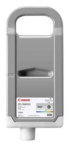 Оригинальный струйный картридж Canon PFI-706 PGY (фото серый) 6691B001