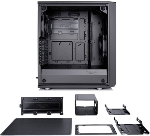 Корпус Miditower Fractal Design Meshify C Dark TG Black, Window фото 9