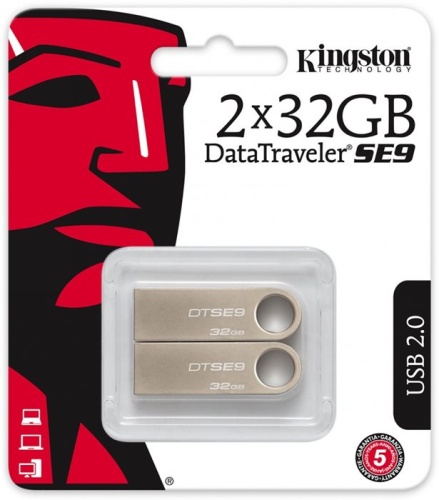 Накопитель USB flash Kingston 32 Гб DataTraveler SE9 DTSE9H/32GB-2P