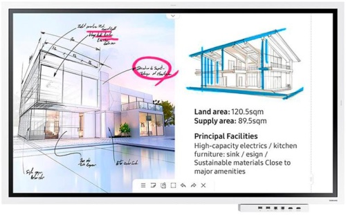 Панель ЖК Samsung Flip Chart WM55R белый фото 3