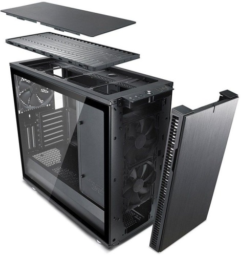 Корпус Miditower Fractal Design Define R6 Blackout Edition TG черный FD-CA-DEF-R6-BKO-TG фото 2