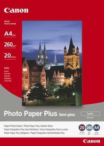 Бумага для фото-печати Canon SG-201 Photo Paper Plus Semi-Gloss Satin 1686B021