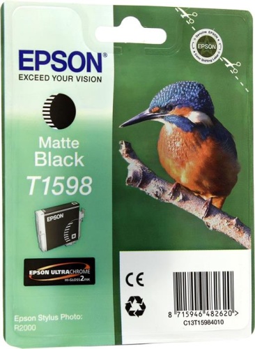 Оригинальный струйный картридж Epson T1598 (черный матовый) C13T15984010