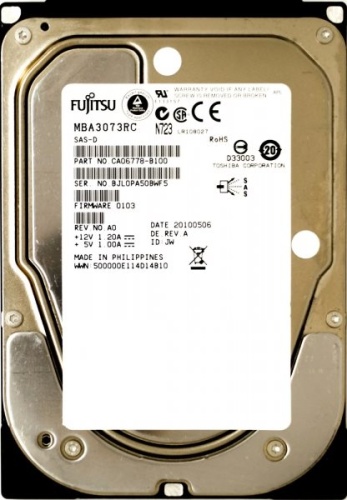Жесткий диск SAS HDD Fujitsu 73ГБ MBA3073RC Жесткий диск SAS HDD Fujitsu 73ГБ MBA3073RC