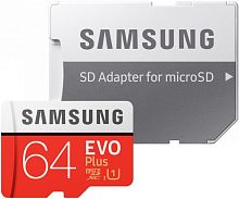 Карта памяти Micro SD Samsung 64Gb Samsung EVO Plus MB-MC64HA/RU