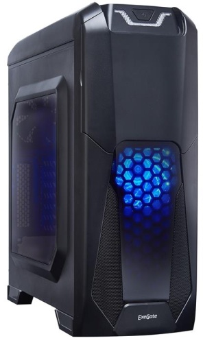 Корпус Miditower EXEGATE EVO-8201 Black-Blue light EX270566RUS