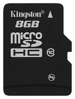 Карта памяти Micro SDHC Kingston 8ГБ SDC10/8GBSP