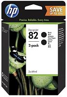 Набор струйных картриджей ориг. Hewlett Packard 82 69ml Black Ink Crtg 2-Pack P2V34A