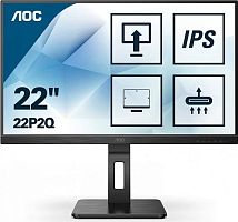 Монитор AOC 22P2Q Black с поворотом экрана